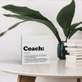 thumbnail image 4 of Zomyto 5"x5" Funny Coach Definition Sign, Rustic Coach Gifts Home Office Desk Decor for Men Women, Shelf Table Decor Appreciation Thank You Gifts for Coach, 4 of 7