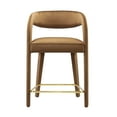 thumbnail image 5 of Modway Pinnacle 24.5" Upholstered Fabric Counter Stool in Brown/Gold (Set of 2), 5 of 10
