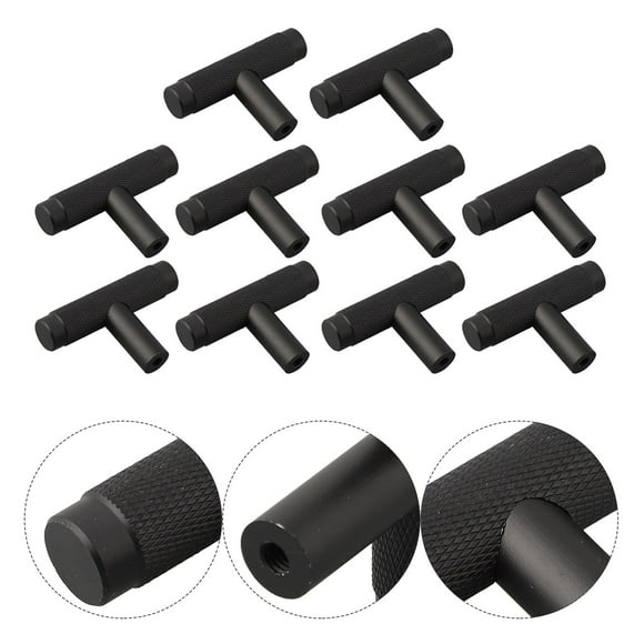 Black Golden Cupboard Handle Modern Simple Matte Cabinet Door Knob Furniture Drawer Pull Hardware Pull Knurled T Bar Knob Handle