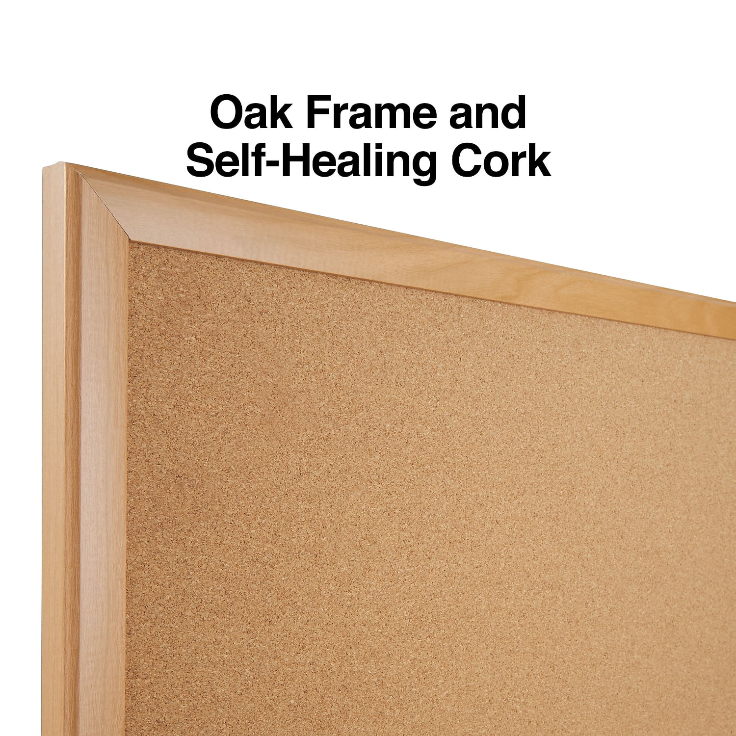 Staples Standard Durable Cork Bulletin Board Oak Frame 3'W x 2'H 2/Pack ST52461-CCVS