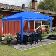 Ainfox 10 x 10 ft Pop up Canopy Tent, Instant Outdoor Canopies, Shade Tents with Carrying Bag,Blue