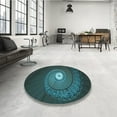 thumbnail image 3 of Ahgly Company Indoor Rectangle Patterned Dark Cyan Green Area Rugs, 6' x 9', 3 of 6