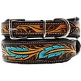 thumbnail image 3 of Small 13''- 17'' Dog Puppy Collar Genuine Cow Leather Padded Canine  60139, 3 of 3