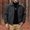 Black, variant on Big & Tall Mens Retro Solid Jacket, Lapel Loose Fit Casual Coat, Faux Suede Oversized Anorak for Men, Daily Streetwear and Commuting Outfits.(Khaki/8XL)