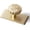Champagne Bronze, variant on Solid Brass Cabinet Knob with Backplate, Brushed Brass Pumpkin Drawer Pull for Kitchen, Bathroom Handle, 6 Pack