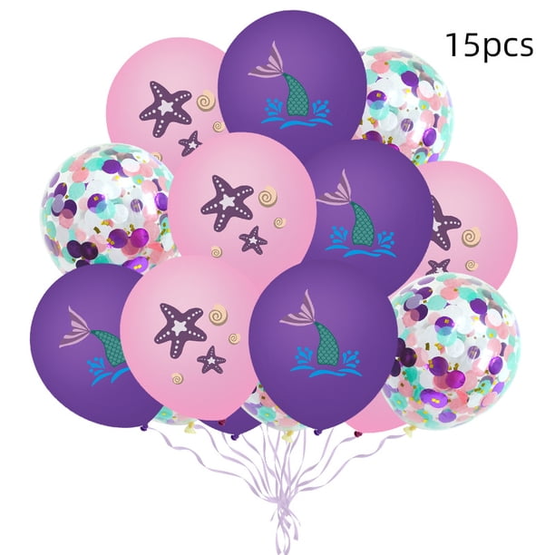Globos de conchas marinas, globos de mylar de aluminio de conchas marinas multicolores para baby shower, cumpleaños, suministros de decoración para fiestas con temática del océano