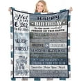 thumbnail image 1 of LHSHID Birthday Gifts for Women Men Birthday Decorations for Women Men Parents Husband Best Birthday Gifts Ideal for Mom Dad Husband Birthday Decorations Blanket 60"x80", 1 of 7