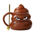 thumbnail image 2 of Funny Poop Shaped Ceramic Mug - Bizarre Novelty Coffee Cup for Humor Lovers, Quirky Gift Idea for Friends & Coworkers, Durable Whimsical Tea Mug, Dishwasher Safe, 2 of 5
