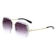 thumbnail image 3 of Rimless Sunglasses For Women With UV Protection In Grey Color For Outdoor Activities In 1Set, 3 of 3