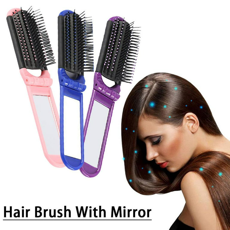 1x Foldable Hair Comb Portable Detangling Hair Brush Hair Brush