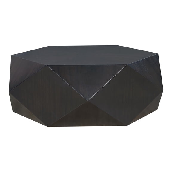 ACME Hanniel Contemporary Wood Hexagonal Coffee Table in Antique Black