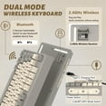 thumbnail image 2 of M87 Pro Wireless Gaming Keyboard,75% Dual Mode Bluetooth 5.0/2.4Ghz Wireless with Rechargeable 4000mAh Battery,PBT Keycaps,Rainbow LED Backlit,Ergonomic Anti-ghosting for PC/Mac-Cheese, 2 of 8