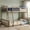 Walnut, variant on Full XL Over Queen Bunk Bed for Kids Adults, Queen Size Floor Bunk Beds with Inclined Ladder, Solid Wood Low Bunk Bed,Detachable Bunk Beds for Teens,Girls,Boys