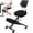 Linen Seat Backrest, variant on Someet Adult Ergonomic Kneeling Chair with Back Support, Rolling Height Adjustable Desk Chair for Home Office, PU Black
