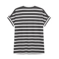 thumbnail image 5 of Abomasnow Women's Basic T-Shirts Striped Short Sleeve Crew Neck Tops Casual Soft Breathable Loose Fit Tee Shirts, 5 of 7