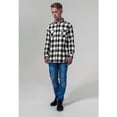 thumbnail image 3 of Build Your Brand - Camisa de manga larga a cuadros para hombre (Blanco/Negro), 3 of 3