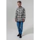 thumbnail image 3 of Build Your Brand - Camisa de manga larga a cuadros para hombre (Blanco/Negro), 3 of 3