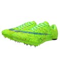 thumbnail image 1 of Jumpingount Zapatillas de deporte profesionales para carreras de velocidad y saltos con zapatos acolchados y cómodos con clavos para pista y campo Calzado Verde Fluorescente 36, 1 of 6
