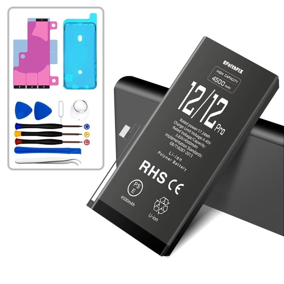 LRSE Replacement Battery for iPhone 12/12 Pro, 4500mAh Li-Ion Premium High Capacity 0 Cycle Battery Replacement with Cell Phone Repair Kit
