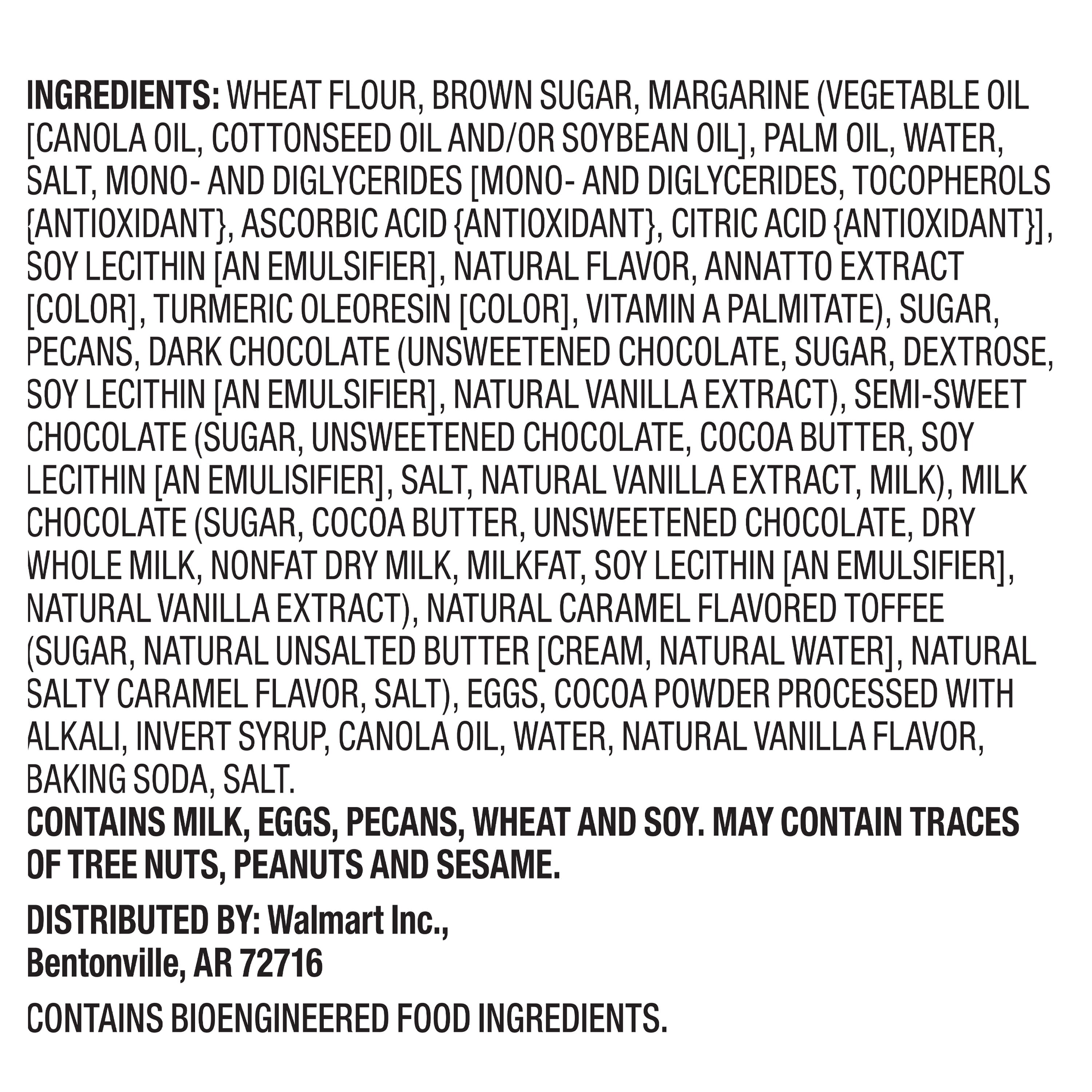 Marketside Decadent Turtle Brownie Bakery Baked Cookies, 13.5 oz, 6 Count