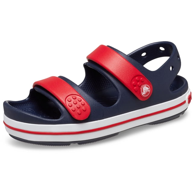 Sandalia Crocs Crocband Cruiser Azul Marino Rojo Talla 11 para Niños
