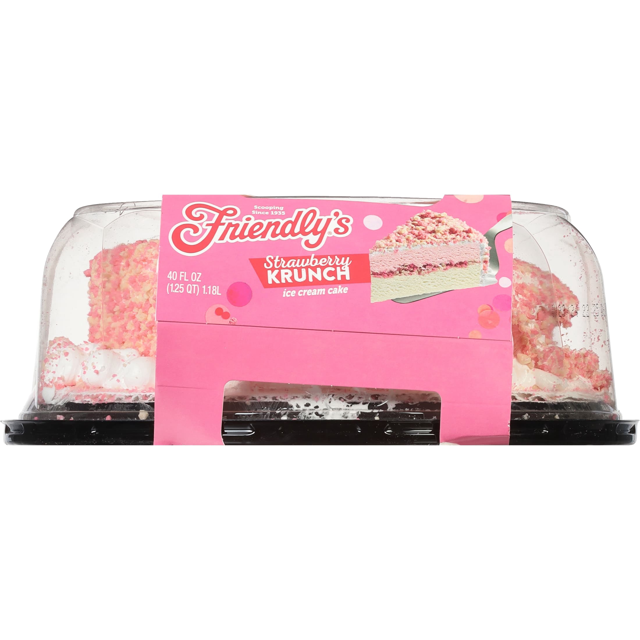 Friendly's Strawberry Krunch Cake, Vanilla Flavored and Strawberry Ice Cream Cake - 40 Fl Oz