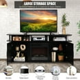 thumbnail image 5 of Costway 63'' TV Stand Entertainment Console Center W/ 2 Cabinets Up to 70'' Black, 5 of 10