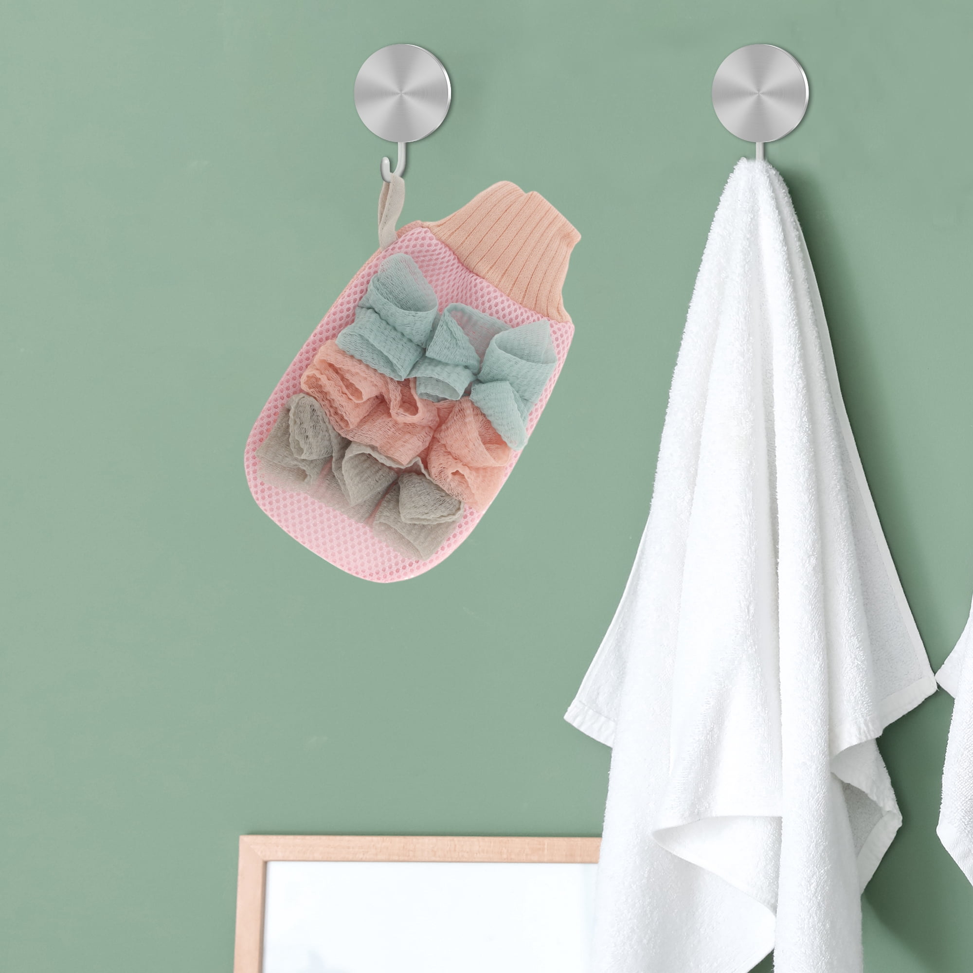 Unique Bargains Shower Gloves 8.66"x5.12" Pink