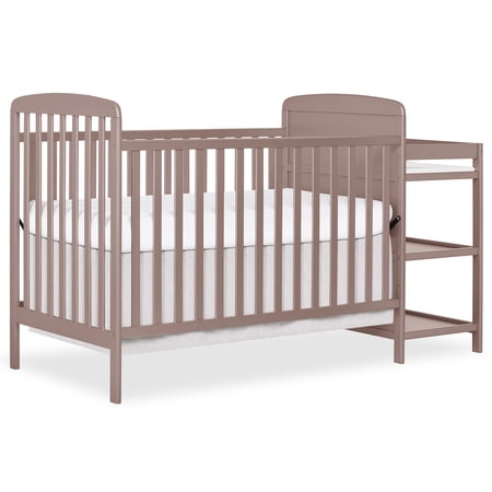 Dream On Me Anna 3-in-1 Convertible Crib with Changing Table Brown Sugar Changing Pad Included Converts from Baby Crib to Toddler Bed Day Bed and Kids Sofa 3 Adjustable Mattress Height Positions