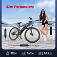 thumbnail image 3 of iScooter 750W Peak Electric Bicycles,26" Electric Bike for Adults with 10.8Ah Removable Battery,LCD,Suspension Fork,5 Riding Modes,35 Speed Mountain Ebike, 3 of 5