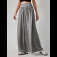 thumbnail image 4 of Pantalones Palazzo Holgados de Cintura Alta Elástica para Mujer, Informales, con Bolsillos, Holgados y Largos de Otoño Gris M, 4 of 8