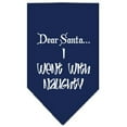 thumbnail image 3 of Christmas Pet and Dog Bandana Screen Printed, "Dear Santa... I Went With Naughty", 3 of 8