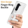 thumbnail image 5 of Slim Case for Samsung Galaxy Z Fold 6 [Built-in Screen Protector], Finger Ring Buckle Kickstand PU Leather [Comfortable Touch] Cover, Shockproof Full Protective Case for Galaxy Z Fold 6, White, 5 of 8