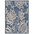 thumbnail image 2 of Safavieh Courtyard Crystal Floral Indoor/Outdoor Area Rug, Blue/Natural, 4' x 5'7", 2 of 10
