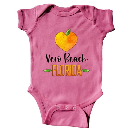 

Inktastic Vero Beach Florida Orange in Heart Gift Baby Boy or Baby Girl Bodysuit