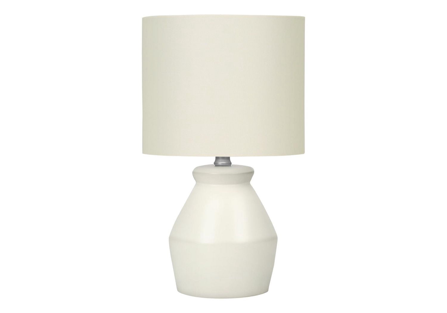 Monarch Specialties Lighting, 17"h, Table Lamp, Cream Ceramic, Ivory / Cream Shade, Modern