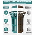 thumbnail image 5 of Vakiorn Outdoor Trash Can 60L Metal with Stainless Steel Ashtray All Weather Waterproof Rustproof Removable Inner Barrel Green, 5 of 8