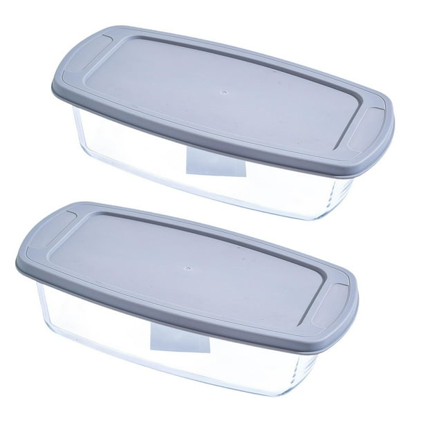 Molde para hornear, molde para pan, frutero, mantequera rectangular, apto para refrigerador y horno. con tapa