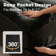 thumbnail image 7 of Twin Quilted Mattress Topper – Soft Pillow Top Fitted Mattress Pad, Down Alternative Fill, Cooling Comfort Breathable Mattress Cover, Machine Washable Deep Pocket Mattress Protector, Black, 7 of 7