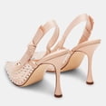 thumbnail image 3 of FSJ Women Sexy Bowknot Stiletto Heels Closed Pointed Toe Slingback Pumps Elastic Strap Sandals Wedding Party Dress Shoes Size 9.5 Pink Rhinestone, 3 of 6