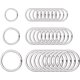 thumbnail image 1 of Llaveros Redondos y Planos CHAO con Anillas Divididas de Metal 30 Piezas Plateado 3/4 1 1.25, 1 of 5