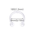 thumbnail image 1 of Clear Retainer Plastic Acrylic Flexible Straight Curved Piercing Kit Tongue Rings Nipple Ring Nose Rings Lip Rings Belly Button ZR, 1 of 6