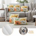thumbnail image 6 of Retro Spring Floral Outdoor Waterproof Pillow Covers, Watercolor Elegant Summer Flowers Decorative Square Throw Pillowcase Sofa Cushion Sham for Patio/Couch/Chair, 24"x24" 2 Pack, 6 of 8