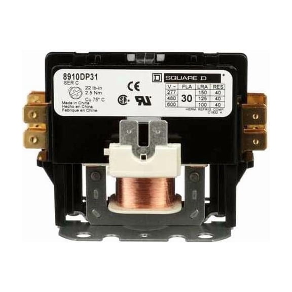 Square D DefPurposeMagContactor,110/120VAC,1P,30A 8910DP31V02