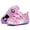 pink, variant on Yunkctuk Children's Roller Sports Shoes, Boys' and Girls' Sports Shoes, Children's Fashionable LED Roller Sports Shoes.
