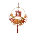 thumbnail image 2 of Corona luminosa de Año Nuevo, decoración de Año Nuevo Lunar, colgante, decoración artificial para el hogar Estilo A, 2 of 9