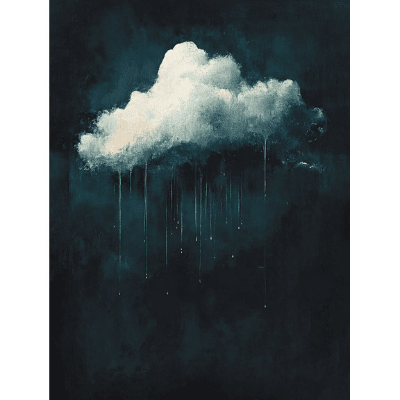 Cloudscape Painting/Canvas Art Perfect for Living Room Bedroom Office Dining Room Hallway BathroomDen Dorm Room ApartmentHotel RoomRain Cloud Artwork PrintAbstract Cloudscape Wall Decor.