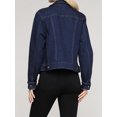 thumbnail image 3 of A2Y Women's Oversized Long Sleeve Button Down Denim Jackets Dark Navy S, 3 of 3