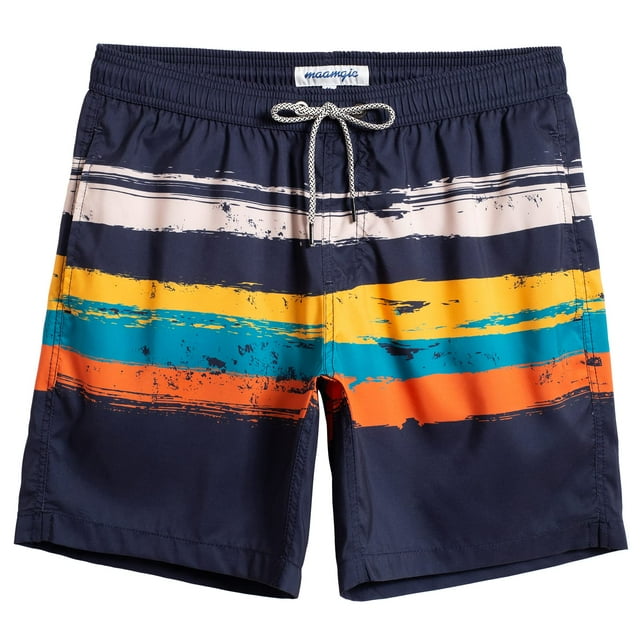 Bañador maamgic Quick Dry Shorts de baño para hombre, color azul marino, talla M