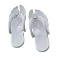 thumbnail image 3 of Bewildely Zapatillas de viaje, chanclas portátiles, antideslizantes, baño, playa, viajes, sandalias portátiles para el verano Juegos de accesorios de baño Gris claro S, 3 of 6